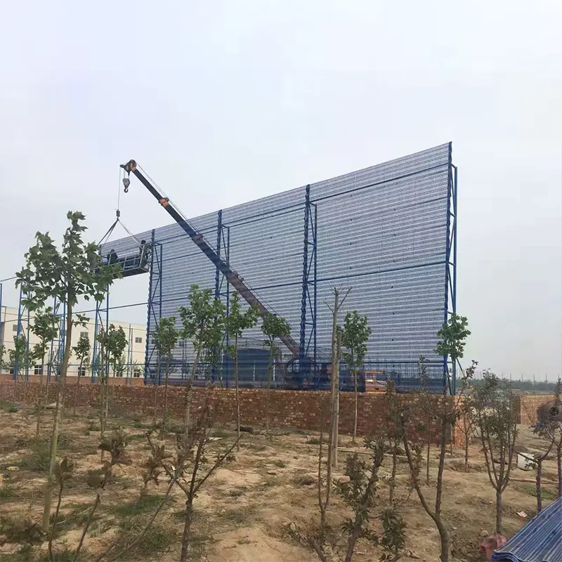 Windscherm en stofonderdrukkingsgaas